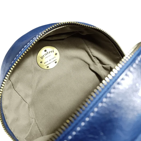 牛革リュック青