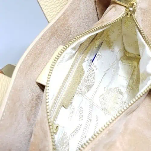 Isis本革バッグ2wayハンドバッグベージュ