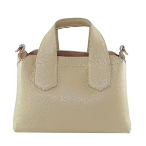 leather-bag-beige-正面 ISIS 本革2WAY ハンドバッグ