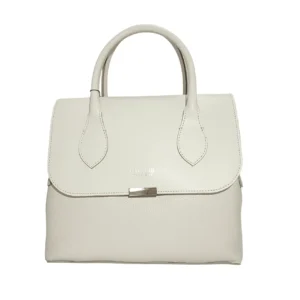 leather-bag-beige-正面 MIRAN 本革2WAY ハンドバッグ