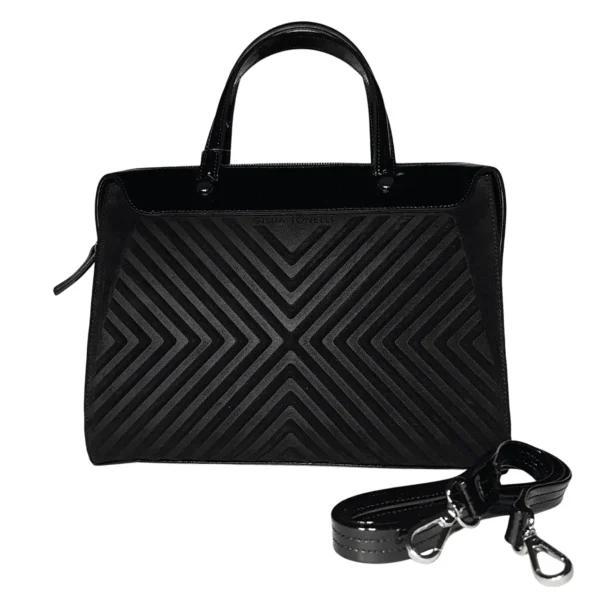 牛革ハンドバッグ黒