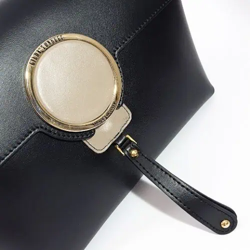 Mimas本革バッグ黒ショルダーバッグ