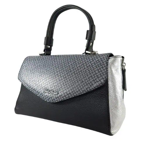 leather-bag-black-側面 Ananke本革バッグ2wayハンドバッグ黒