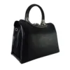 leather-bag-black-側面 Iris本革バッグ2wayハンドバッグ黒