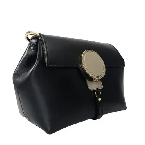 Mimas本革バッグ黒ショルダーバッグ