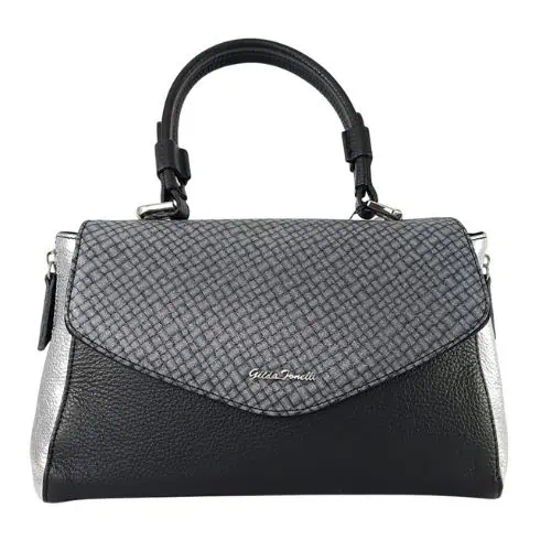 leather-bag-black-正面 Ananke本革バッグ2wayハンドバッグ黒