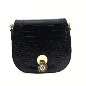leather-bag-black-正面 CALLISTO 本革ショルダーバッグ