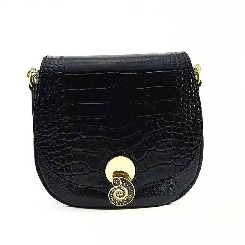 leather-bag-black-正面 Callisto本革バッグ黒ショルダーバッグ