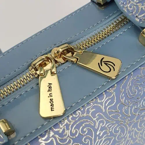 leather-bag-blue-ディテール Venus本革バッグ2wayハンドバッグ青