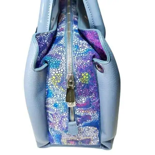 Asteria本革バッグ2wayハンドバッグ青