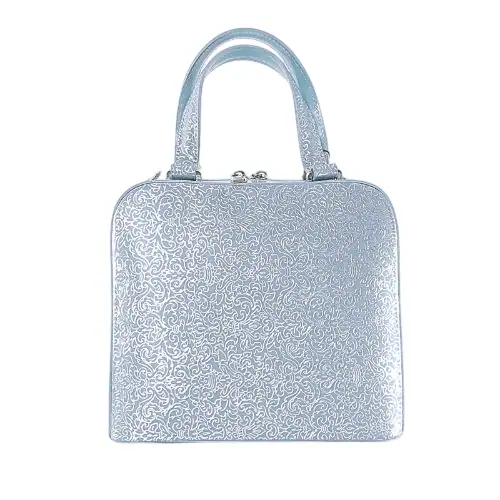 leather-bag-blue-正面 牛革バッグ青