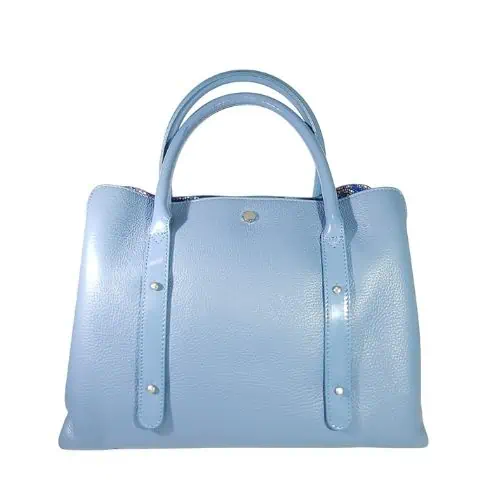 Asteria本革バッグ2wayハンドバッグ青