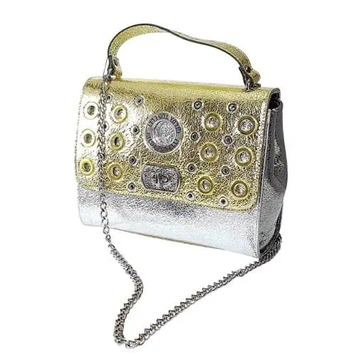 Dione本革バッグ2wayハンドバッグゴルド