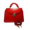牛革ハンドバッグ赤