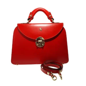 牛革ハンドバッグ赤