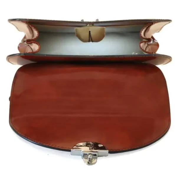 Adhara本革バッグ2wayハンドバッグ赤い