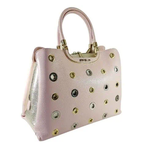 牛革バッグピンク