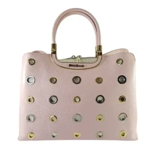 leather-bag-pink-正面 BERNICE 本革2WAY ハンドバッグ