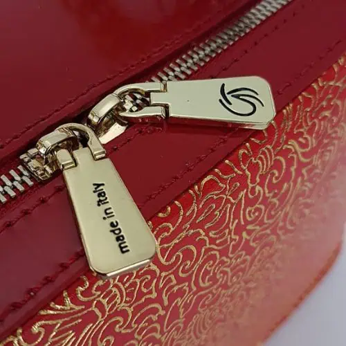 leather-bag-red-ディテール Ceres本革バッグ2wayショルダーバッグ赤い