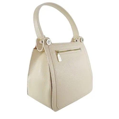 leather-handbag-pink-側面 Pallas本革バッグ2wayピンクハンドバッグ