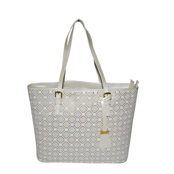 牛革トートバッグ白