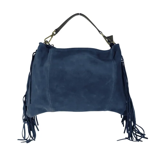 SuedeCow Leather-handbag-blue-1 SuedeCow-Leather-handbag-blue-front