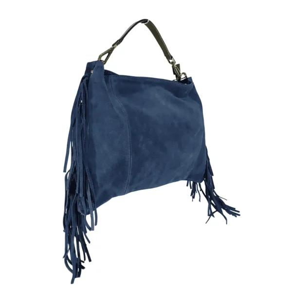 SuedeCow Leather-handbag-blue-3 SuedeCow-Leather-handbag-blue-side