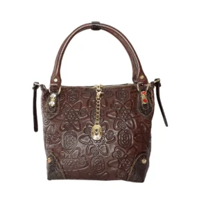 leather-handbag-brown-正面 leather-handbag-brown-front