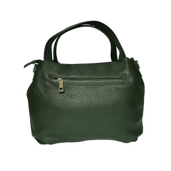 leather-handbag-militarygreen-behind 本革 ハンドバッグ レディース