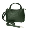 leather-handbag-militarygreen-front レディースバッグ 上品 イタリアンレザー