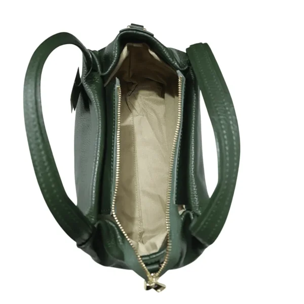 leather-handbag-militarygreen-interior Nashira 2WAY レディースバッグ