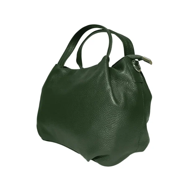 leather-handbag-militarygreen-side Nashira 2WAY レディースバッグ