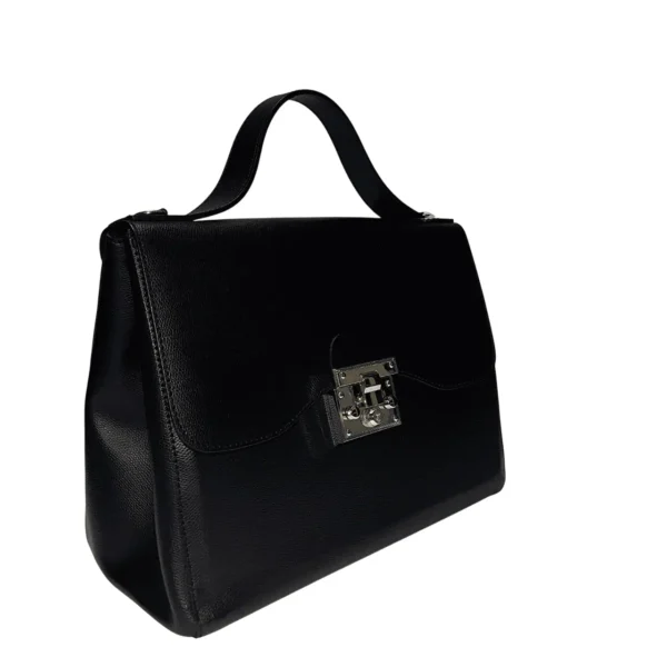 レディースバッグ-leather-black-perspective レディースバッグ-leather-black