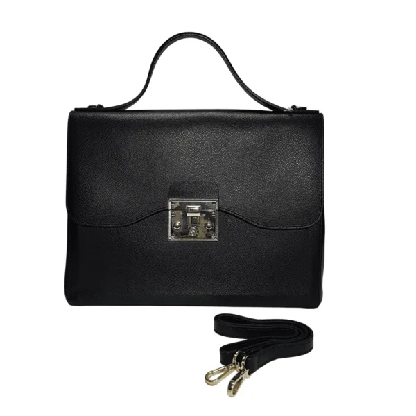 レディースバッグ-leather-black-strap レディースバッグ-leather-black