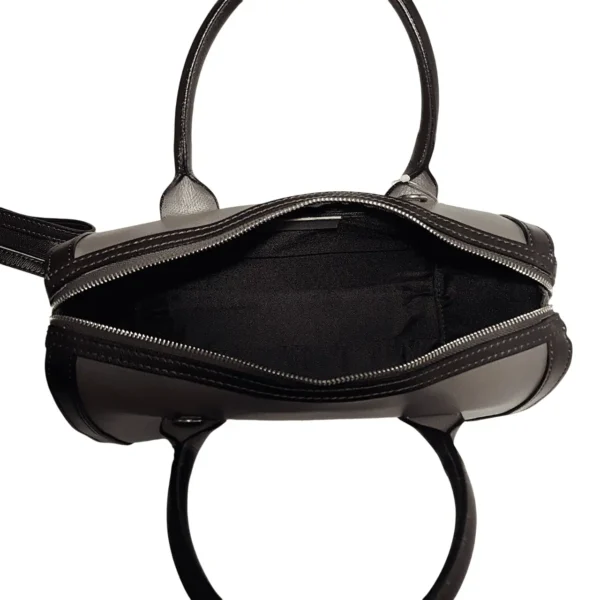 レディースバッグ-leather-handbag-brown-interior レディースバッグ