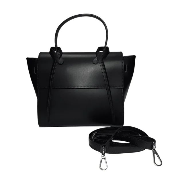 レディースバッグ-leather-handbag-black レディースバッグ-イタリア製本革