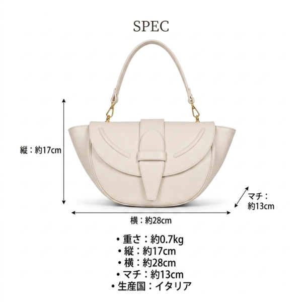 CEFINA 本革2WAY ハンドバッグ